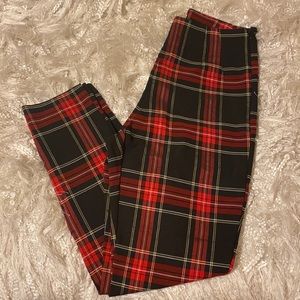 Plaid cropped jeggings